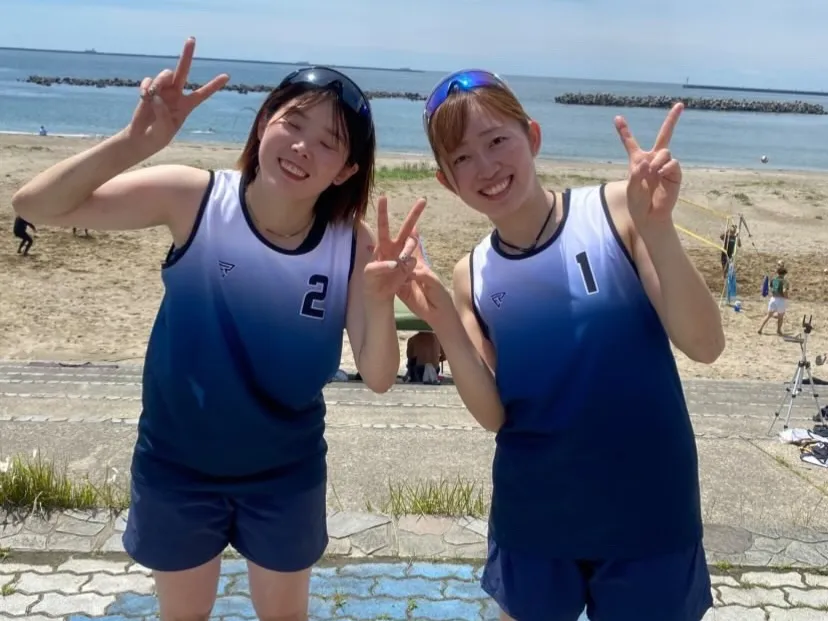 清和さん、加藤さん、宮城県ビーチバレー大会優勝、本当におめで...